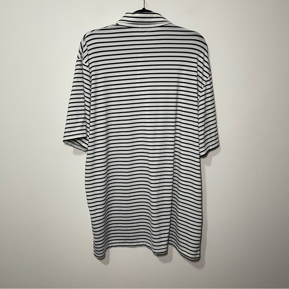 RLX Ralph Lauren men navy striped wicking UV casual golf light polo shirt in XL - Picture 8 of 8